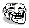 The marked skull for Error Rooms; a compressed image of a trollface.