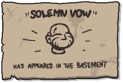 Solemn Vow's achievement unlock card.